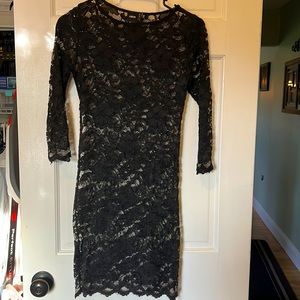 Black lace body dress size S
